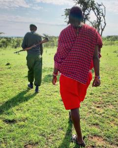 Chief on a walk with ranger