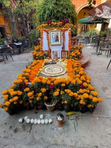 Altar near Starbucks on the plaza