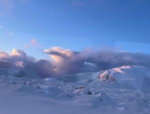 Sunrise at 10 AM in Southern Iceland