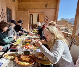 Outdoor dining in Morocco