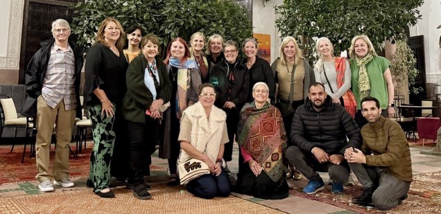 Everyone at the riad on our last day in Morocco