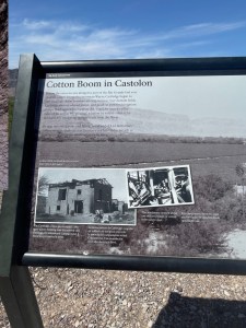 Castolon Cotton Boom sign, Big Bend National Park, TX