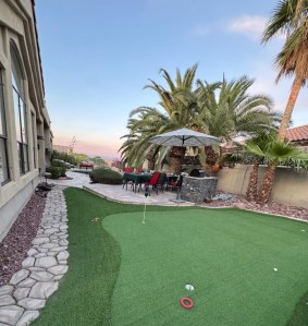 Backyard putting green